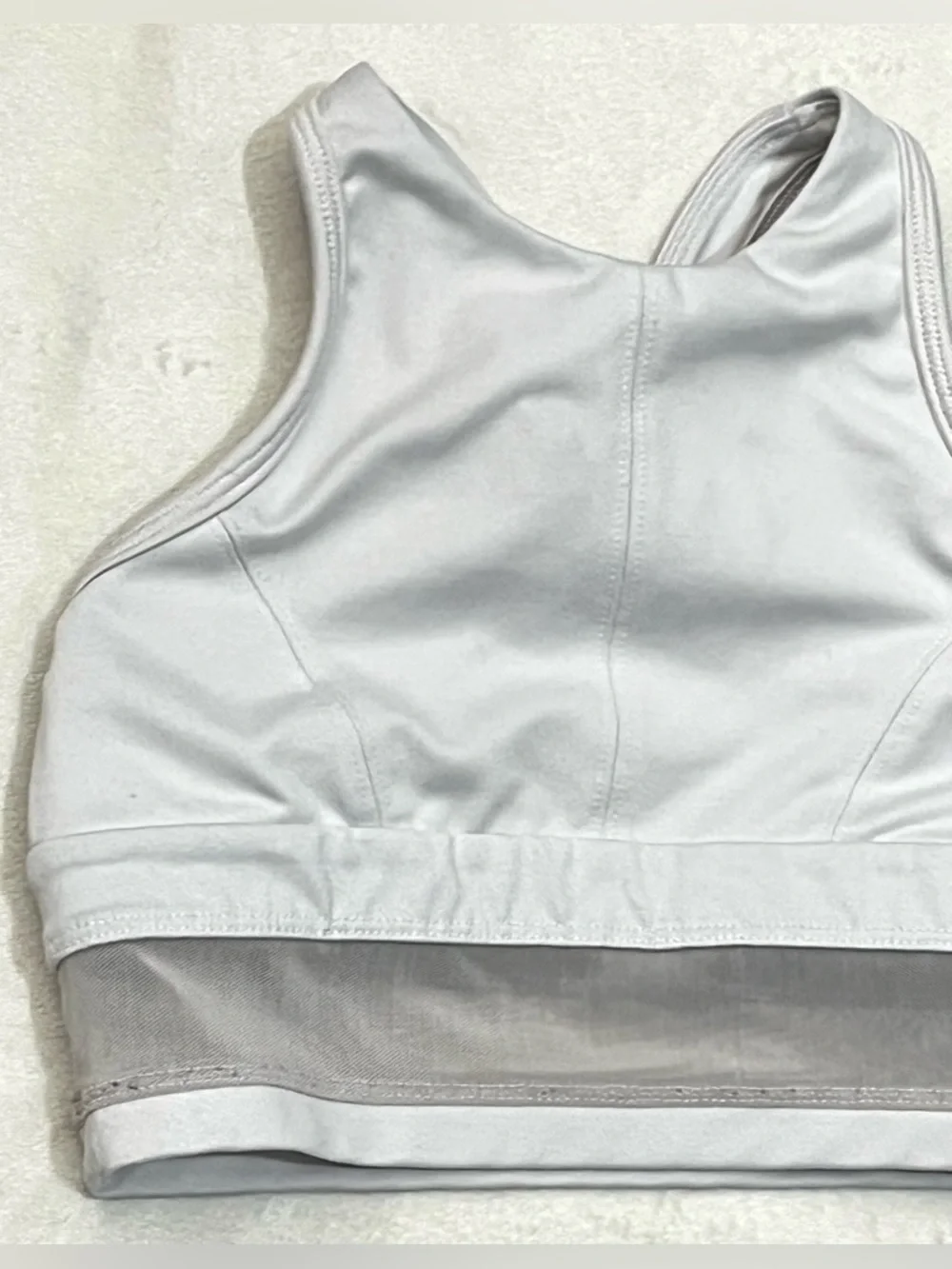 Jo+Jax Youth White High-Neck Premium Dance + Activewear Performance Sports Bra